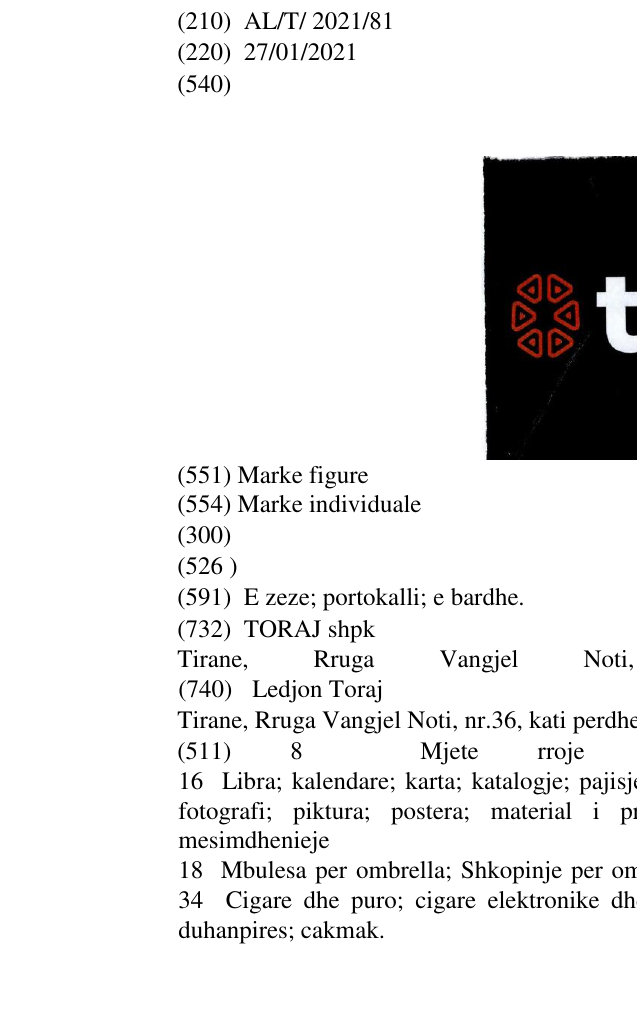 Zëri i markës tor në buletin