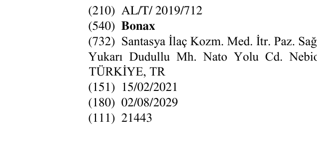 Zëri i markës Bonax në buletin