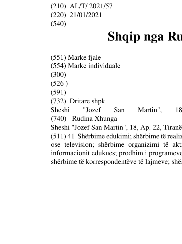 Zëri i markës Shqip nga Rudina Xhunga në buletin