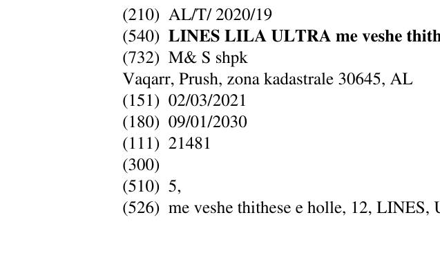 Zëri i markës LINES LILA ULTRA me veshe thithese e holle në buletin