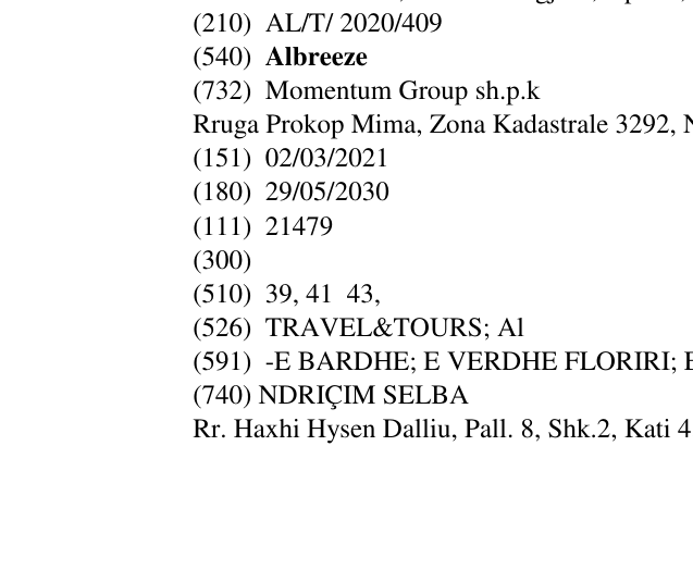 Zëri i markës Albreeze në buletin