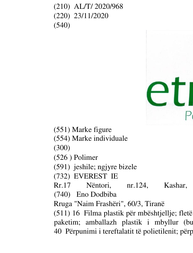 Zëri i markës Polimer në buletin