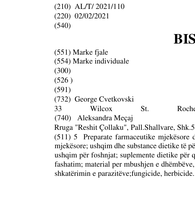 Zëri i markës BISYN në buletin