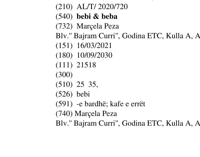 Zëri i markës bebi & beba në buletin
