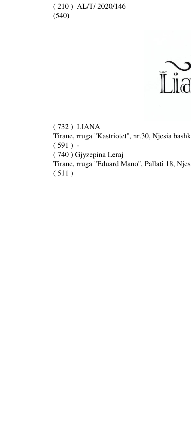 Zëri i markës Liana në buletin