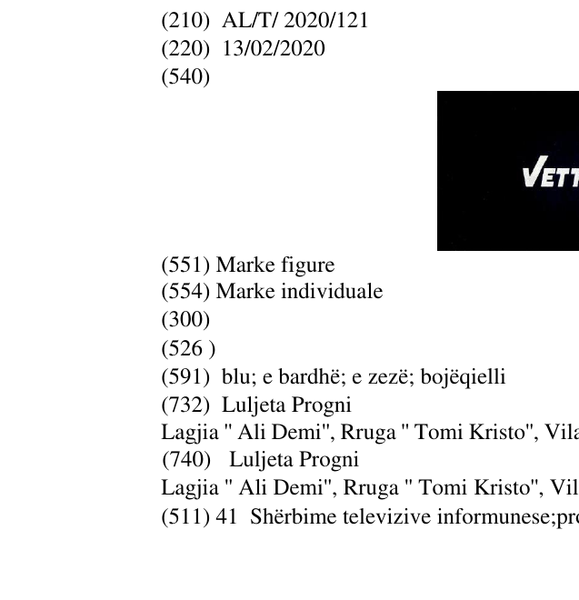 Zëri i markës Vetting në buletin