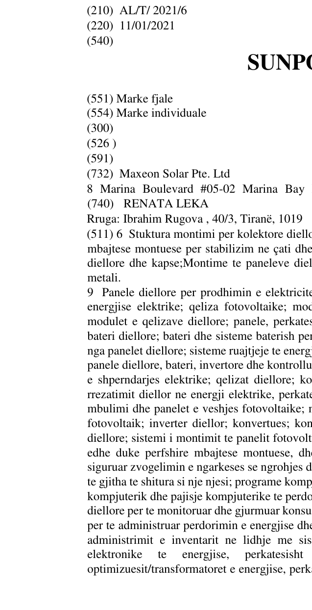 Zëri i markës SUNPOWER në buletin