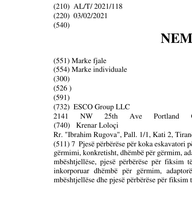 Zëri i markës NEMISYS në buletin