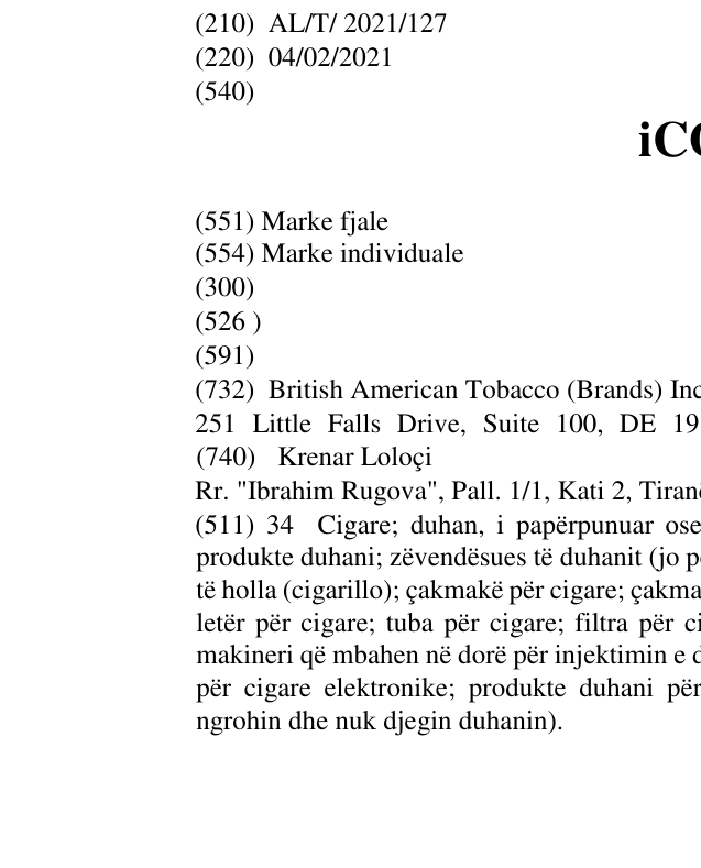Zëri i markës iCON në buletin