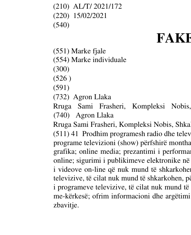 Zëri i markës FAKE OFF në buletin