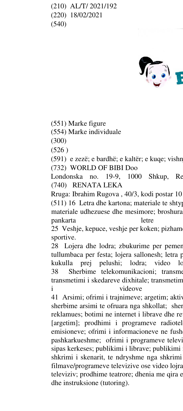 Zëri i markës BOTA E BIBIT në buletin