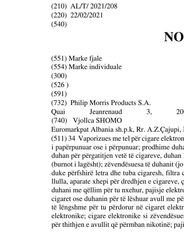 Zëri i markës NOOR në buletin