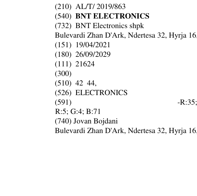 Zëri i markës BNT ELECTRONICS në buletin