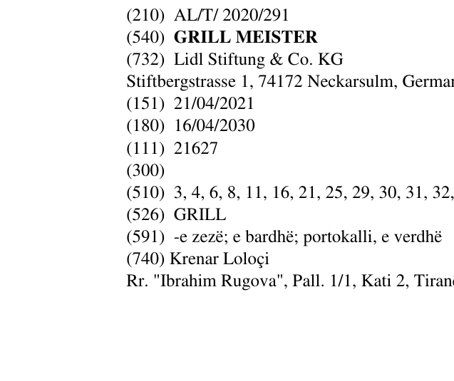 Zëri i markës GRILL MEISTER në buletin