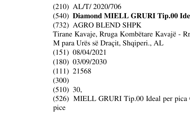 Zëri i markës Diamond MIELL GRURI Tip.00 Ideal per pica Top Quality 1 Kg në buletin