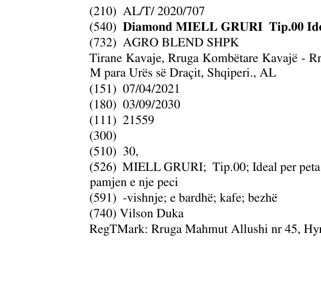 Zëri i markës Diamond MIELL GRURI Tip.00 Ideal per peta Cilesi e Garantuar 25 Kg në buletin