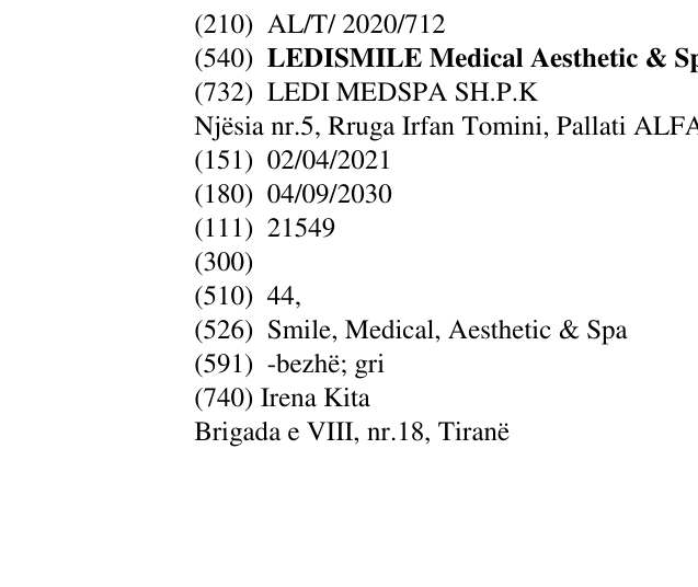 Zëri i markës LEDISMILE Medical Aesthetic & Spa në buletin