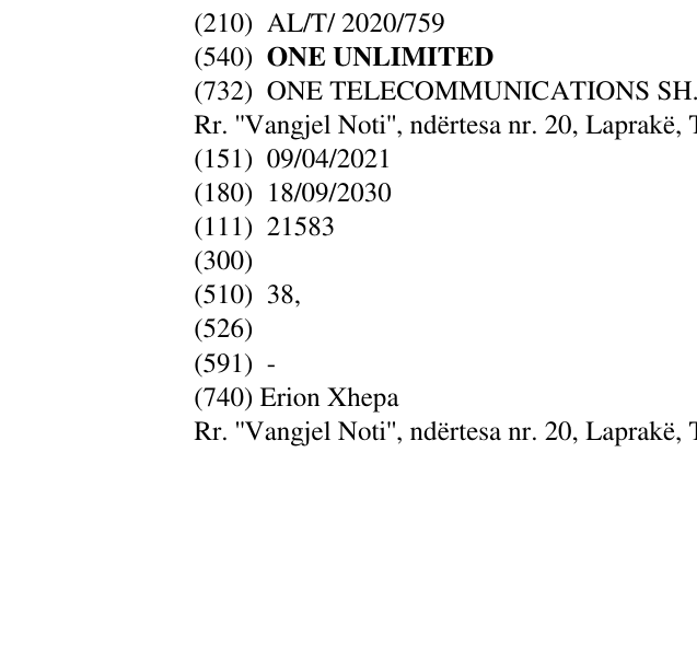 Zëri i markës ONE UNLIMITED në buletin