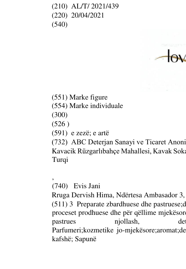 Zëri i markës lovely në buletin