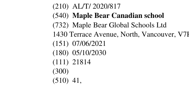 Zëri i markës Maple Bear Canadian school në buletin