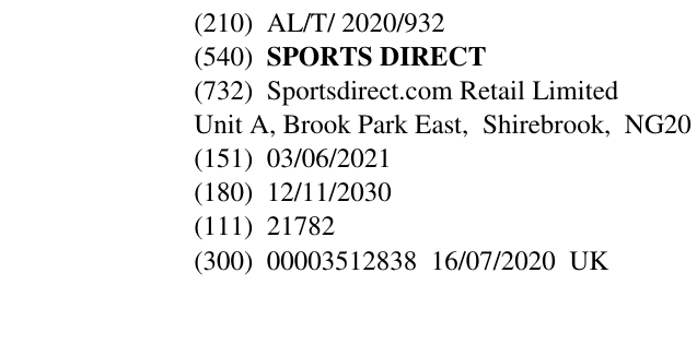 Zëri i markës SPORTS DIRECT në buletin