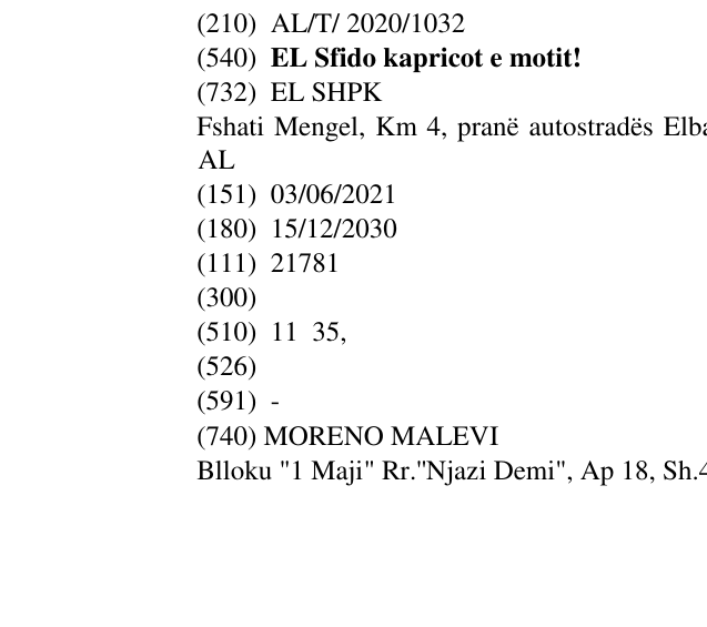 Zëri i markës EL Sfido kapricot e motit! në buletin