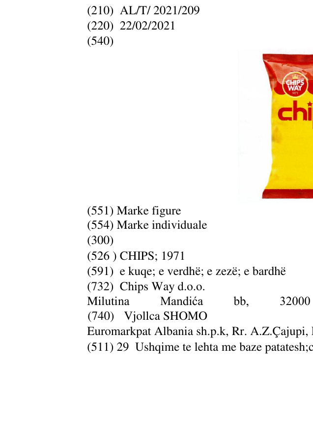 Zëri i markës CHIPS; 1971 në buletin