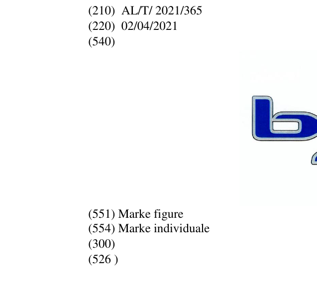 Zëri i markës Buletini i Pronësisë Industriale 43 në buletin
