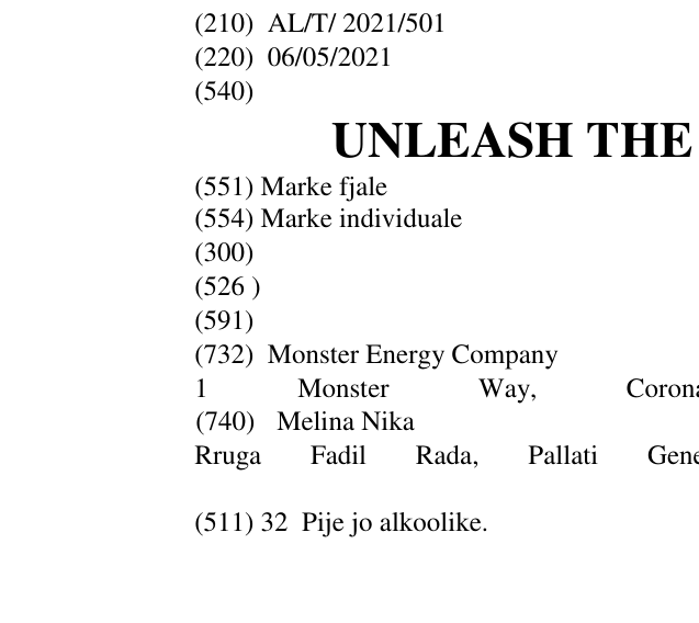 Zëri i markës UNLEASH THE SALTY BEAST! në buletin