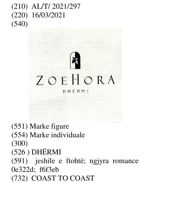 Zëri i markës DHËRMI në buletin