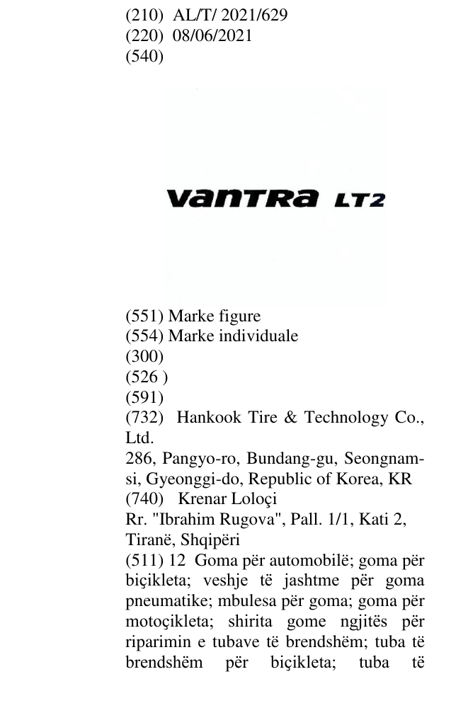Zëri i markës vanTRa LT2 në buletin