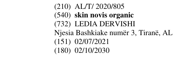 Zëri i markës skin novis organic në buletin