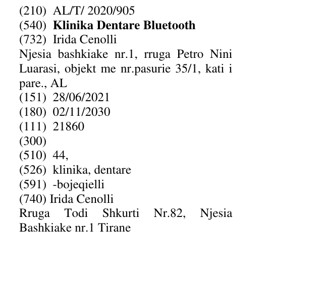 Zëri i markës Klinika Dentare Bluetooth në buletin