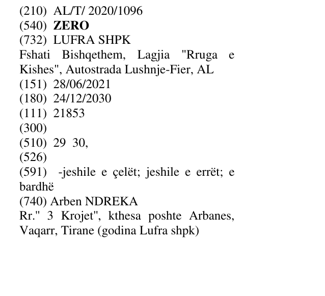 Zëri i markës ZERO në buletin