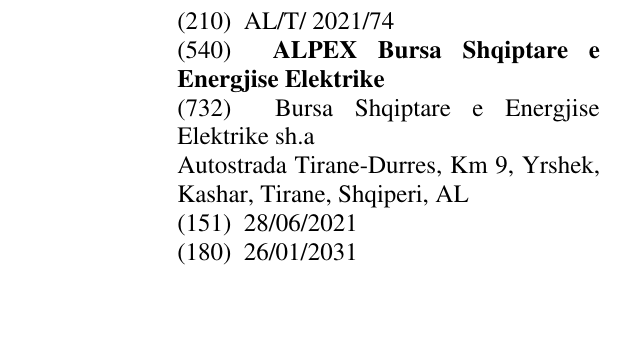 Zëri i markës ALPEX Bursa Shqiptare e Energjise Elektrike në buletin