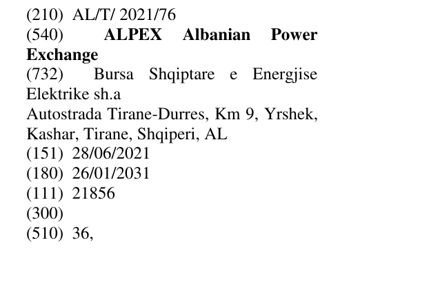 Zëri i markës ALPEX Albanian Power Exchange në buletin