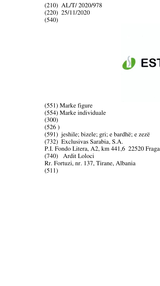 Zëri i markës ESTIUOIL në buletin