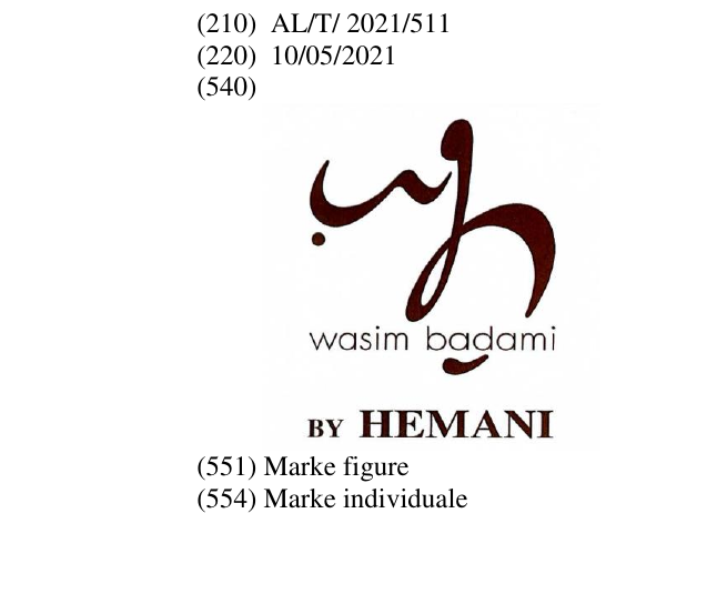 Zëri i markës wasim badami BY HEMANI në buletin