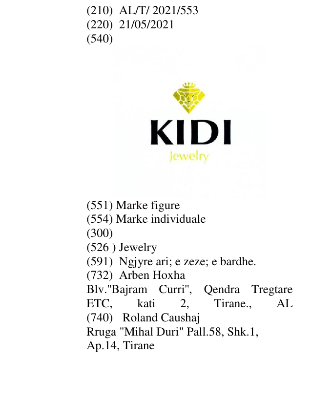 Zëri i markës Jewelry në buletin