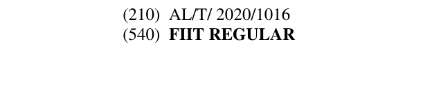 Zëri i markës FIIT REGULAR në buletin