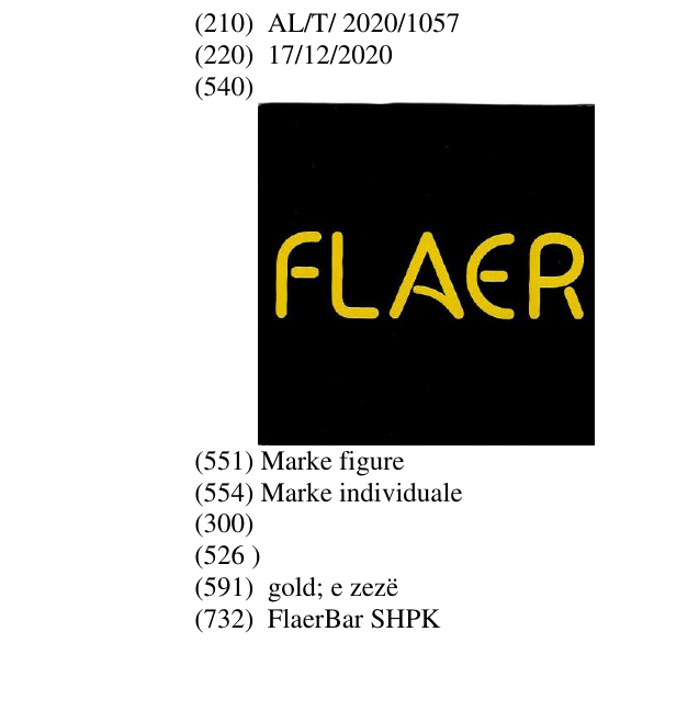 Zëri i markës FLAER në buletin