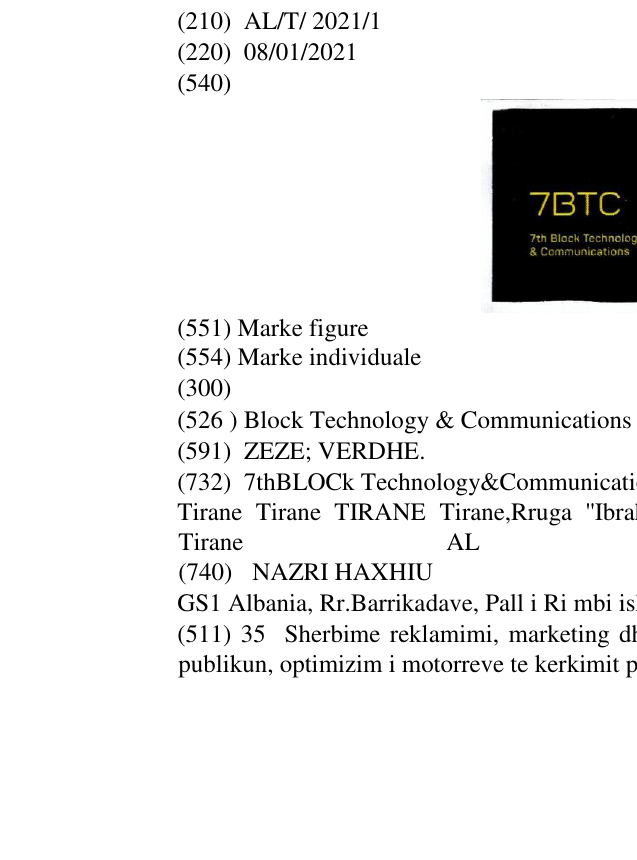 Zëri i markës Block Technology & Communications në buletin