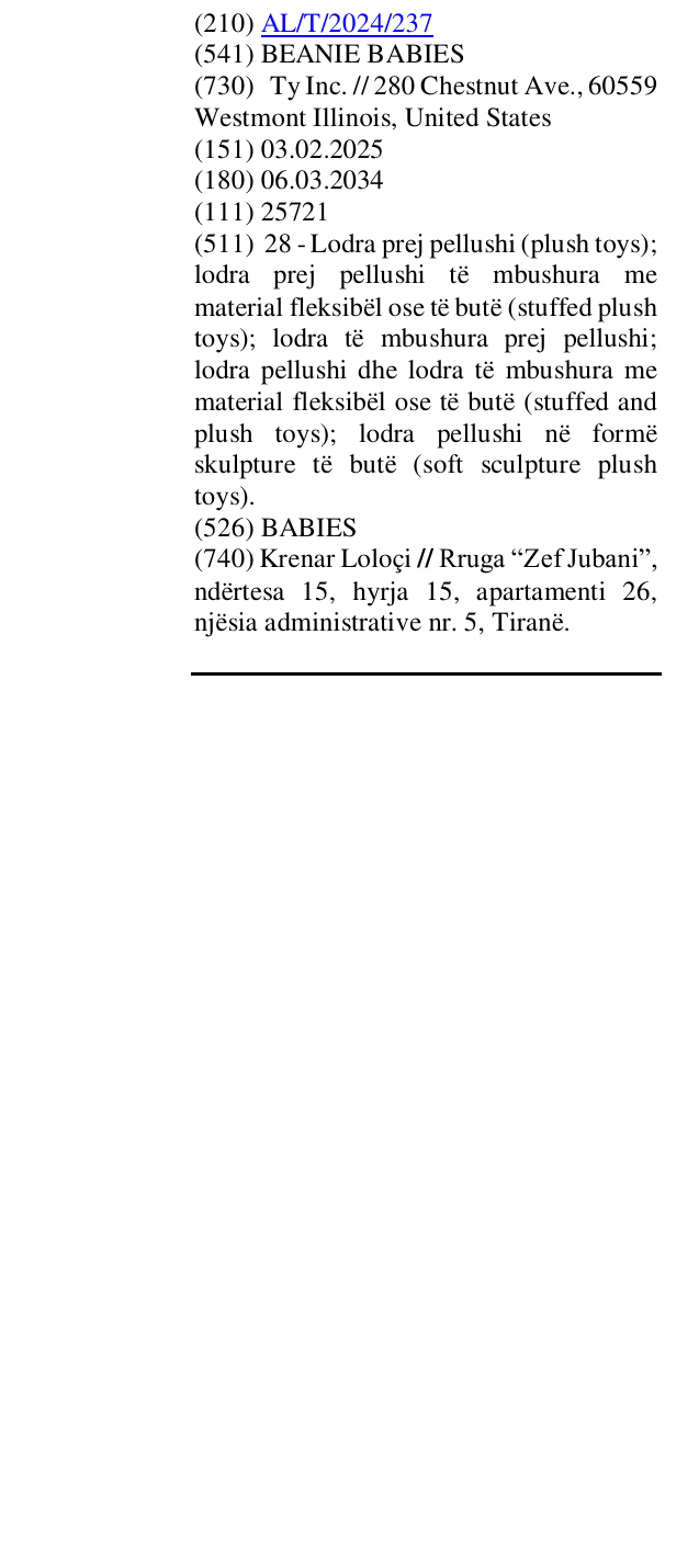 Zëri i markës BABIES në buletin