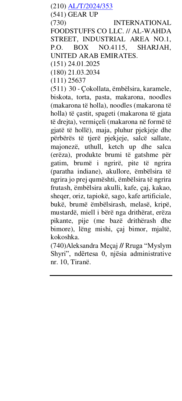 Zëri i markës GEAR UP në buletin