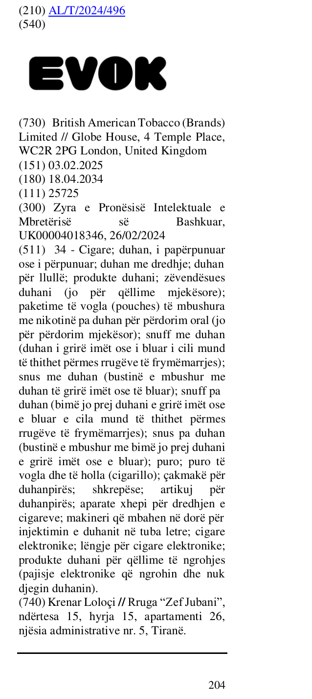 Zëri i markës EVOK në buletin