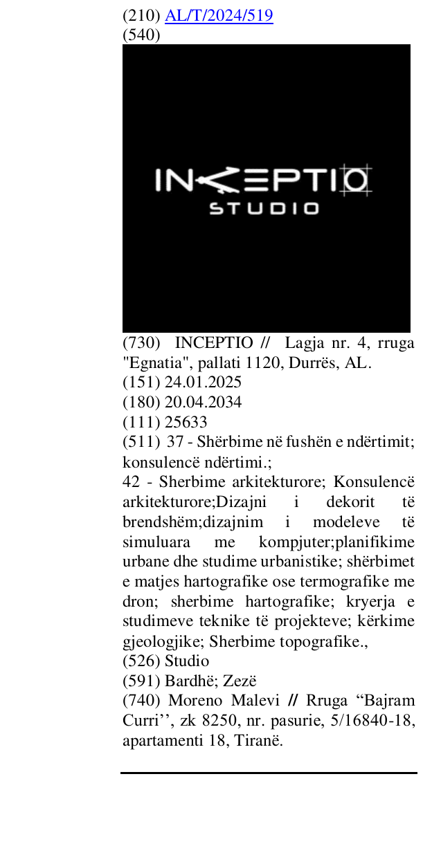 Zëri i markës Studio në buletin