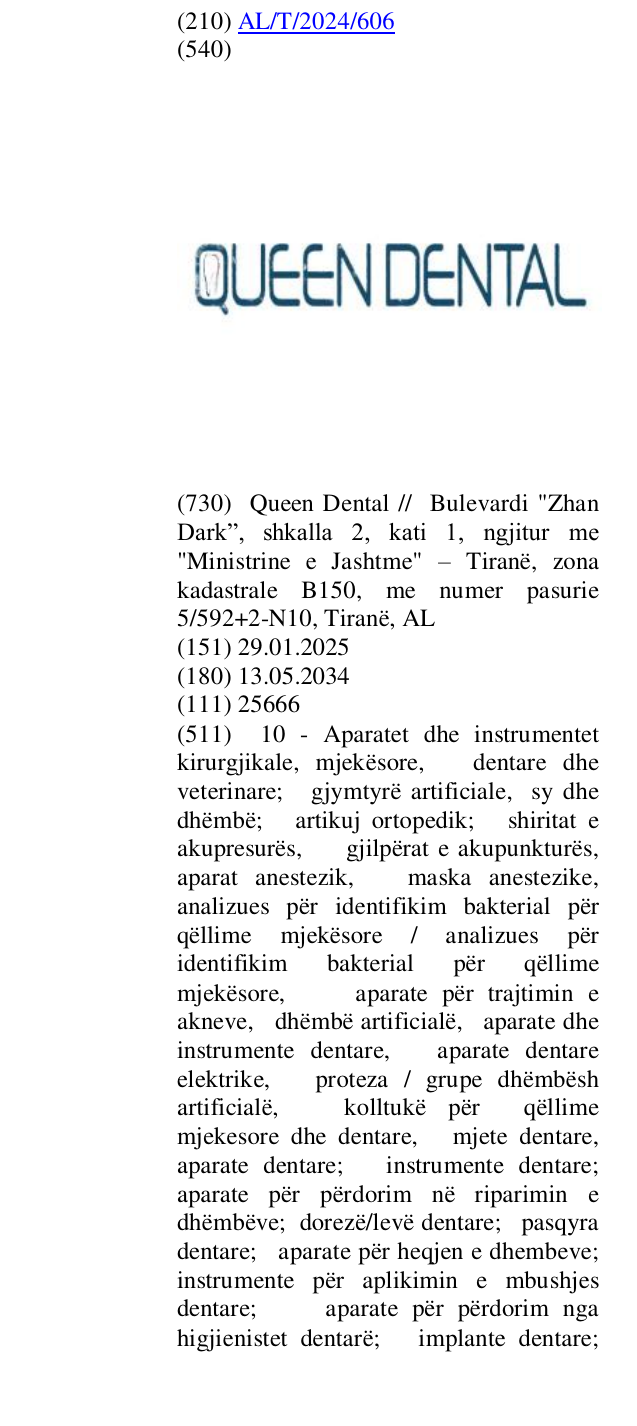 Zëri i markës Dental në buletin