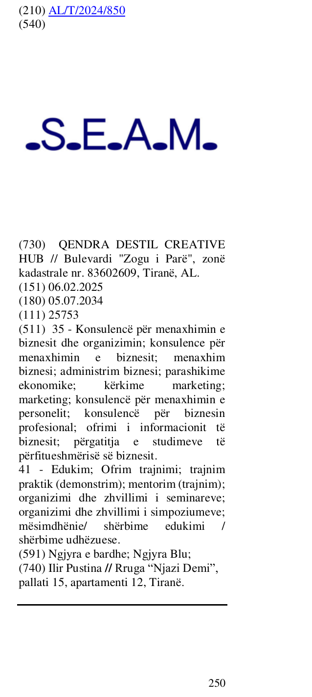 Zëri i markës SEAM në buletin