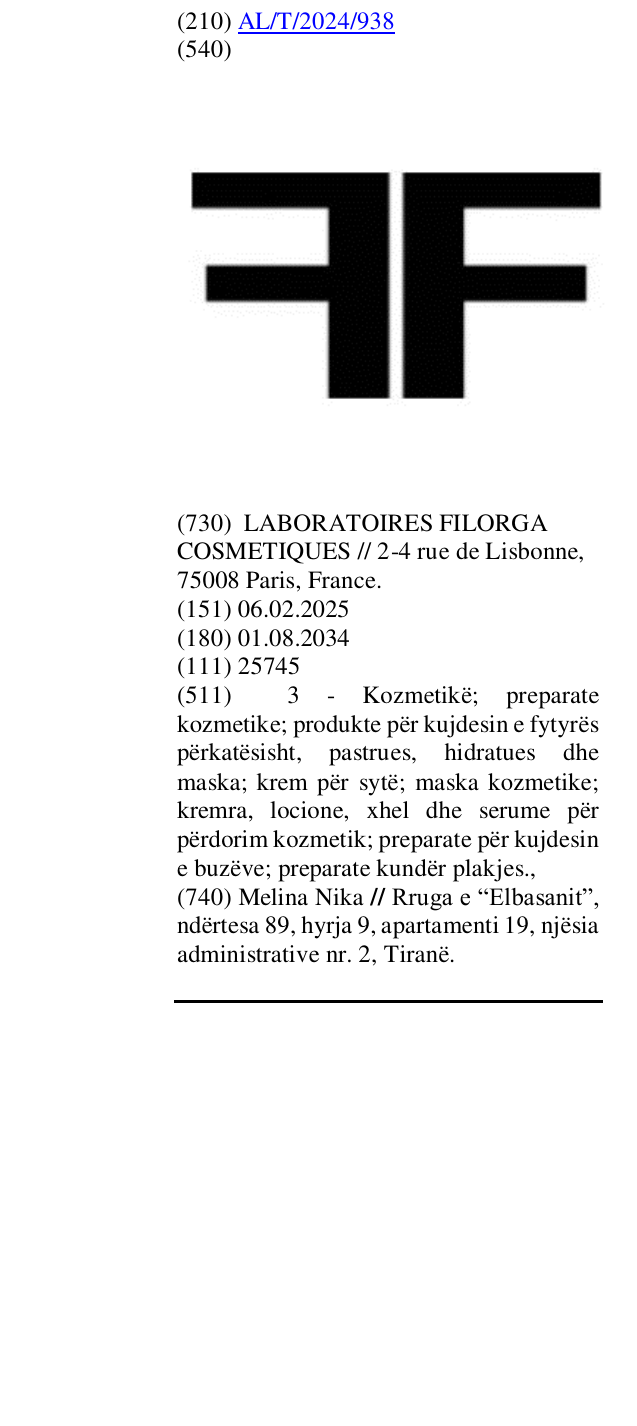 Zëri i markës FF në buletin