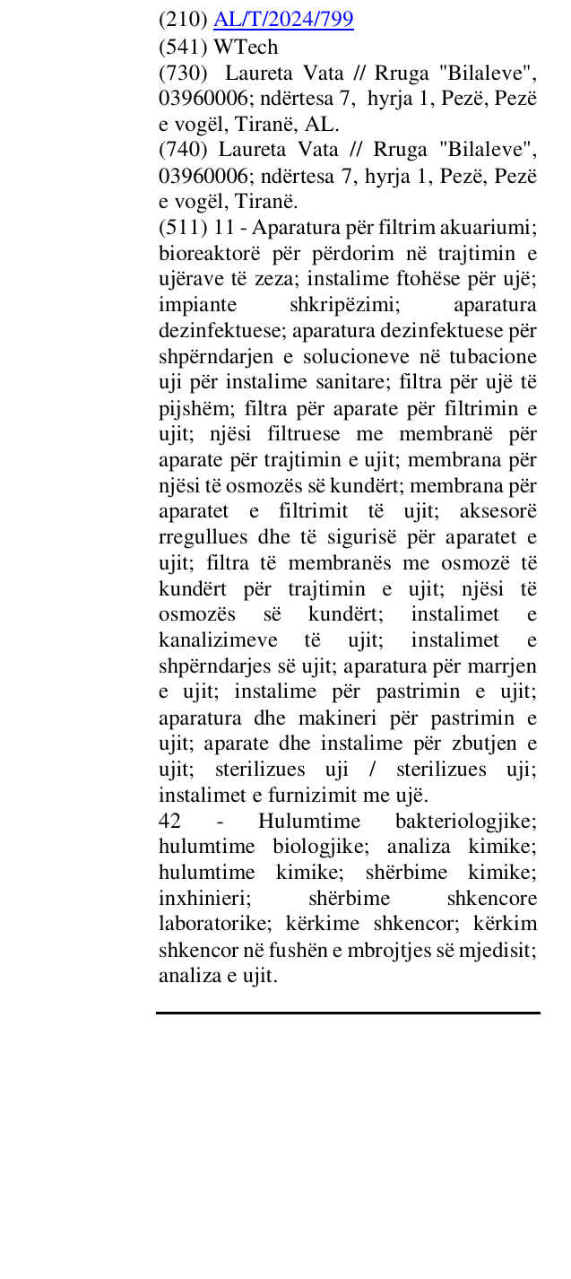Zëri i markës WTech në buletin